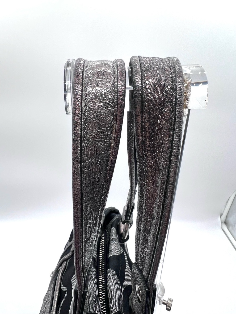 Coach Poppy Glam Tote 2009 Signature Black Silver w/original Hangtags MSRP $358 - Picture 10 of 16